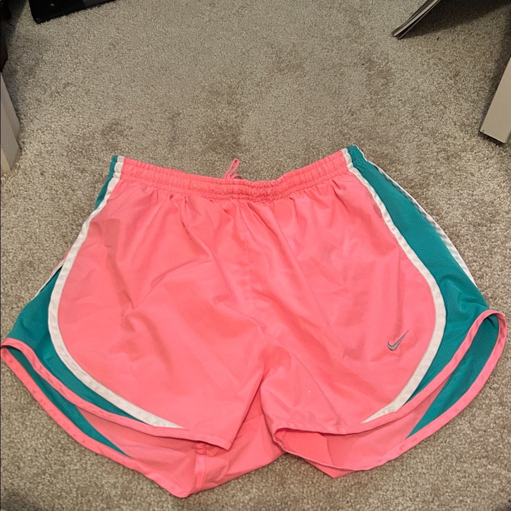 Nike running shorts - orange/turquoise/white